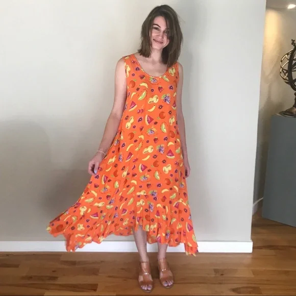 Vintage | Dresses | Cute Vintage Fruit Summer Dress | Poshmark